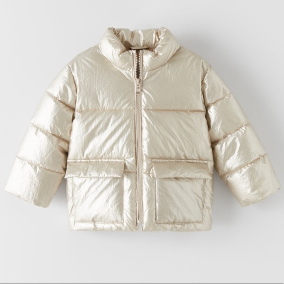 Zara Other - ZARA BNWT Kids Lighweight Metallic Padded Jacket